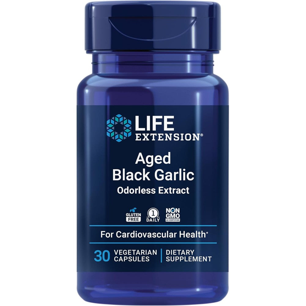 Life Extension Aged Black Garlic bottle front view heart health supplement India