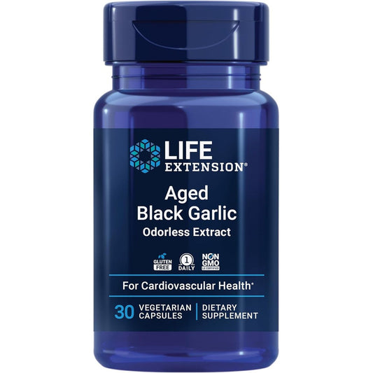 Life Extension Aged Black Garlic bottle front view heart health supplement India