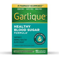 Garlique Healthy Blood Sugar Formula 60 vegan caplets front view for daily glucose management.