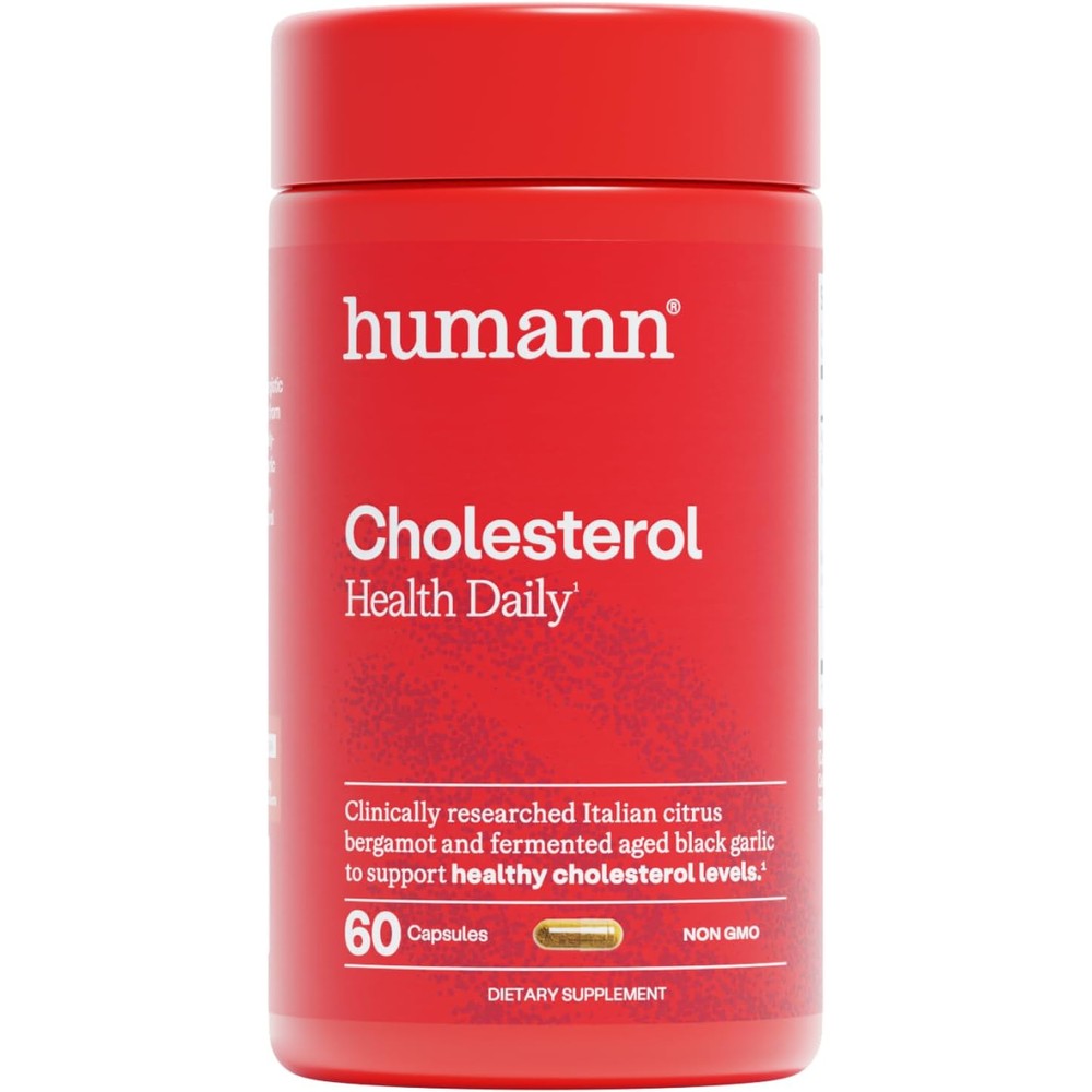 HumanN Cholesterol Health Daily front view bottle of plant based heart health supplement