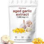 EOQIFJM aged garlic extract 7500mg front view bottle packaging for heart health support