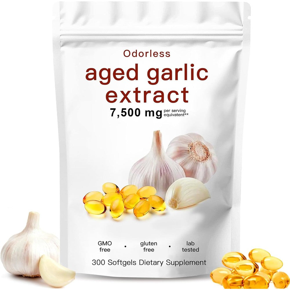 NAPEXIX YATIME Aged Garlic Extract 7500mg pouch front view for heart health support