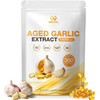 Wachray Aged Garlic Extract 10000mg supplement front bottle view for heart health support