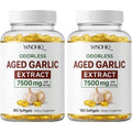 RTQSU Aged Garlic Extract 7500mg front view bottle packaging for immune support.
