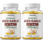 RTQSU Aged Garlic Extract 7500mg front view bottle packaging for immune support.