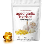 Louma Odorless Aged Garlic Extract 7500mg front bottle label for cardiovascular health