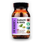 DR WAKDE'S Guduchi and Amla Capsules 60 count bottle front view showing clean plant based Ayurvedic supplement packaging