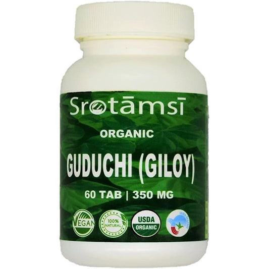 Rosevilla Organic Guduchi Giloy Immunity Supplement 180 Tablets front view showcasing natural immunity booster benefits.