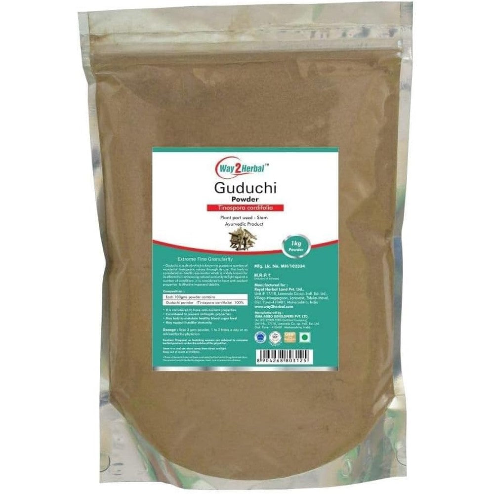 Ved Tattva LOJII Guduchi Giloy Powder 1 Kilogram package front view showing authentic Ayurvedic immune supplement.