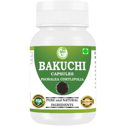 Morsan Healthcare Pure Bakuchi capsules bottle front view for skin health supplement