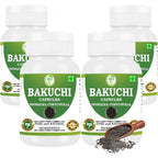 Morsan Healthcare Bakuchi Capsules front view of the four pack bottles for skin pigmentation.