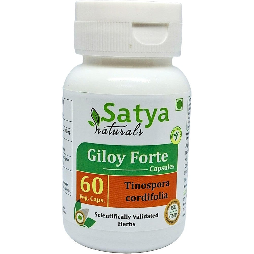 Satya Naturals Giloy Forte capsules front view immune support supplement