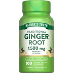 Nature's Truth Ginger Root 100 capsules front view bottle for digestive support