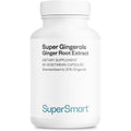 Supersmart Super Gingerols 400mg front bottle view for digestive health support.