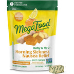 MegaFood Baby and Me 2 morning sickness nausea relief ginger chews front bottle view