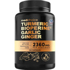 MedChoice 4 in 1 Turmeric Joint Support front view bottle showing 120 capsules label.