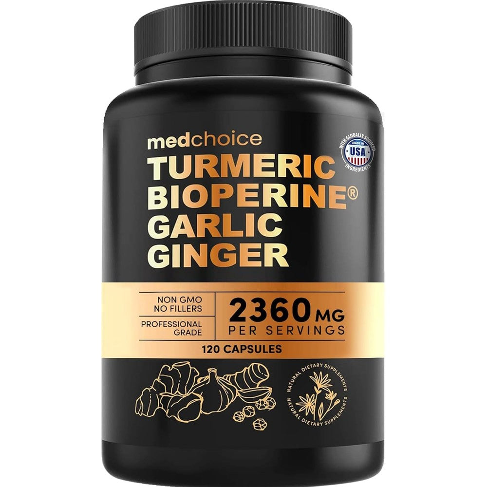 MedChoice 4 in 1 Turmeric Joint Support front view bottle showing 120 capsules label.
