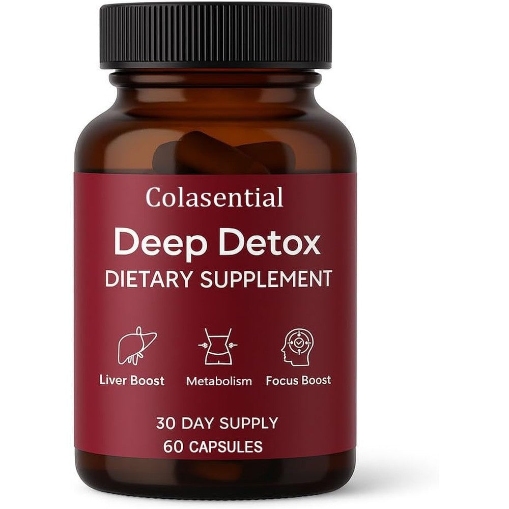 Berseg Colasential Max Liver Detox 60 capsules front view bottle for natural liver cleanse