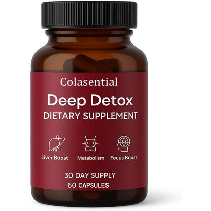 Berseg Colasential Max Liver Detox 60 capsules front view bottle for natural liver cleanse
