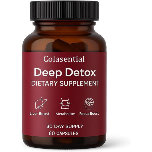 Berseg Colasential Max Liver Detox 60 capsules front view bottle for natural liver cleanse