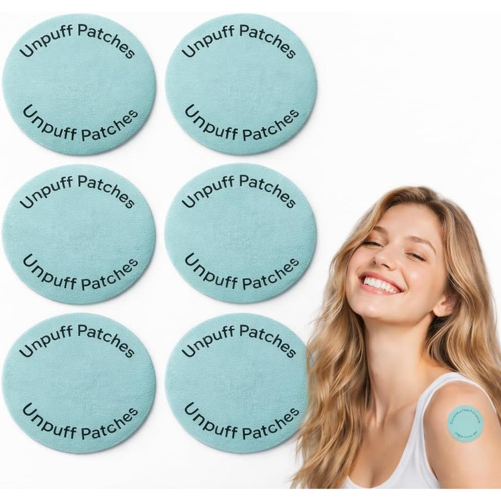 Tech World Beautys Universe Fssgxx Unpuff Detox Patches front packaging view showing the thirty count herbal wellness supply.