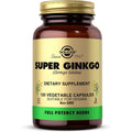 Solgar Super Ginkgo Full Potency 120 Vegetable Capsules front view bottle for brain health support.