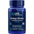 Life Extension Ginkgo Biloba Certified Extract 120 mg front view bottle for memory support