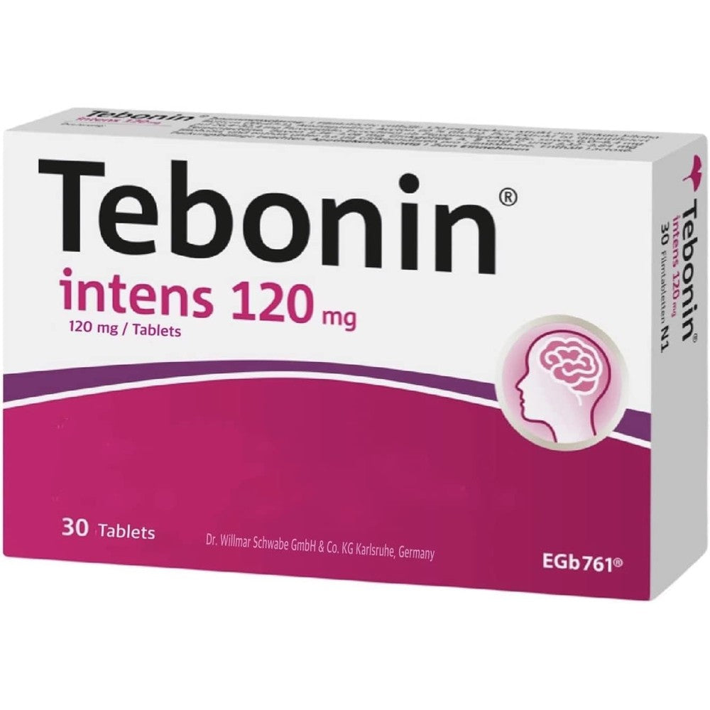 Tebonin Egb 761 Ginkgo Biloba Extract 30 Tablets front box view