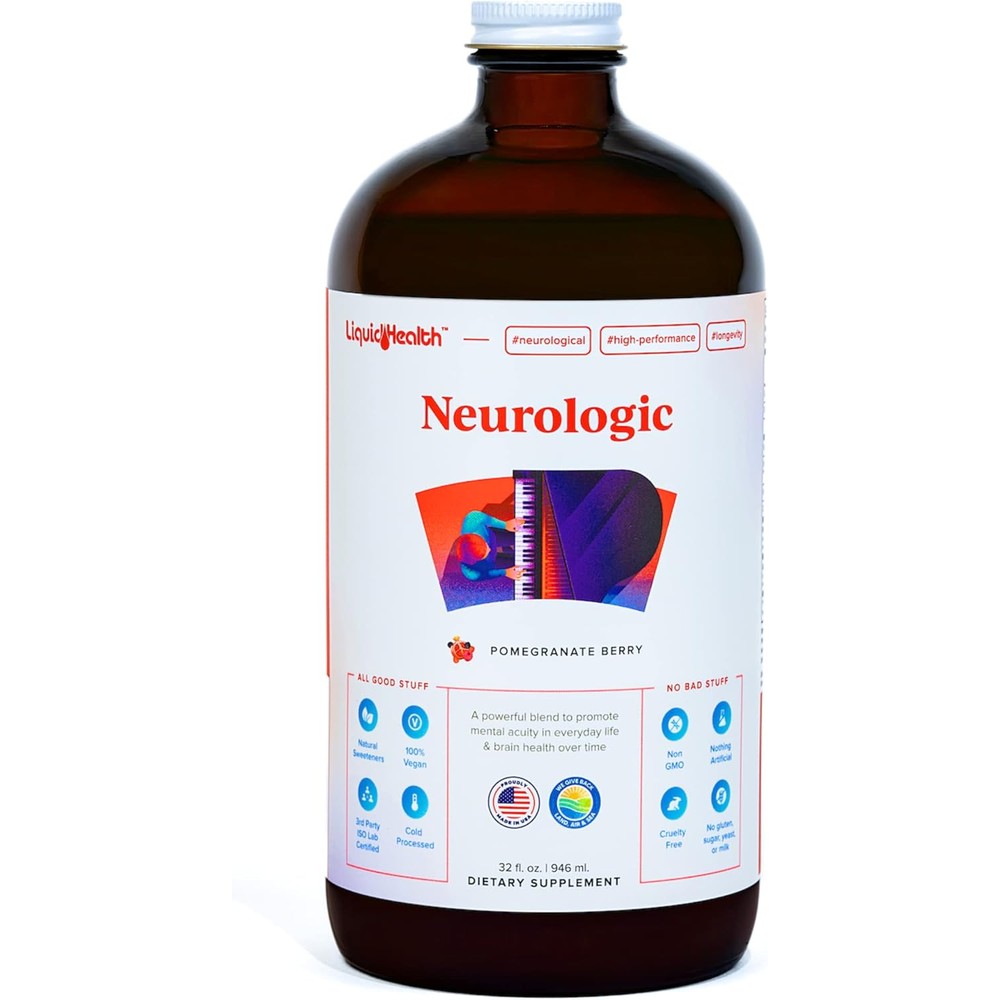 LIQUIDHEALTH Neurologic Focus Supplement front view bottle of liquid nootropic