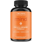 WellPath Mind Brain Supplement bottle front view showcasing memory and focus benefits.