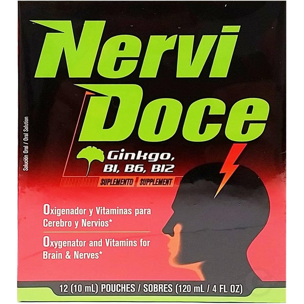 Vijosa Nervidoce Multivitamin liquid pouches front view for daily cognitive energy support