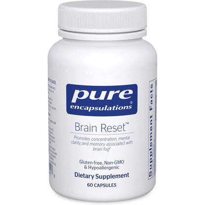 Pure Encapsulations Brain Reset front view bottle for mental clarity