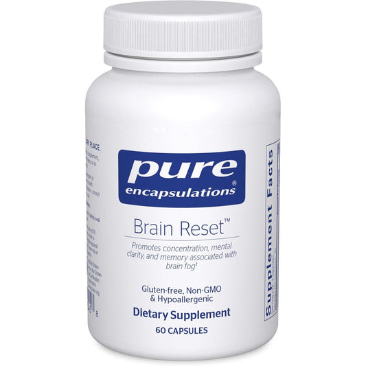 Pure Encapsulations Brain Reset front view bottle for mental clarity