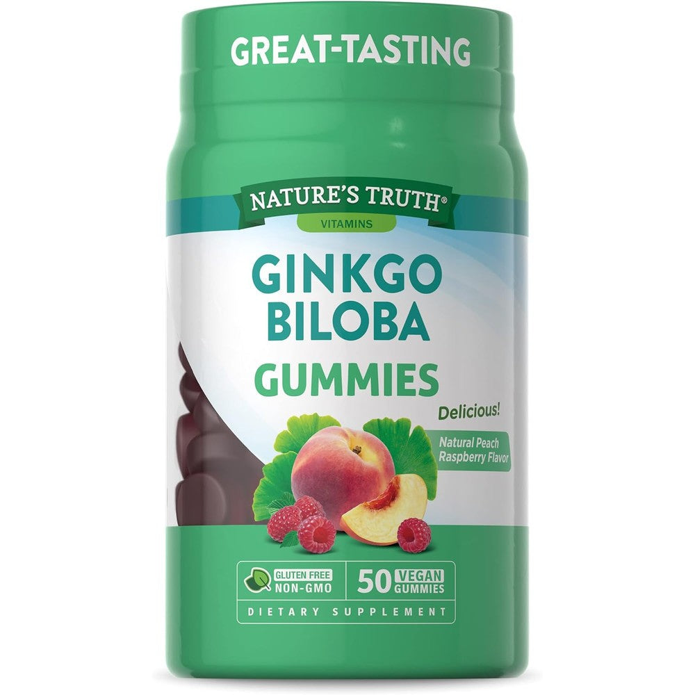 Nature's Truth Ginkgo Biloba Gummies front view for memory support