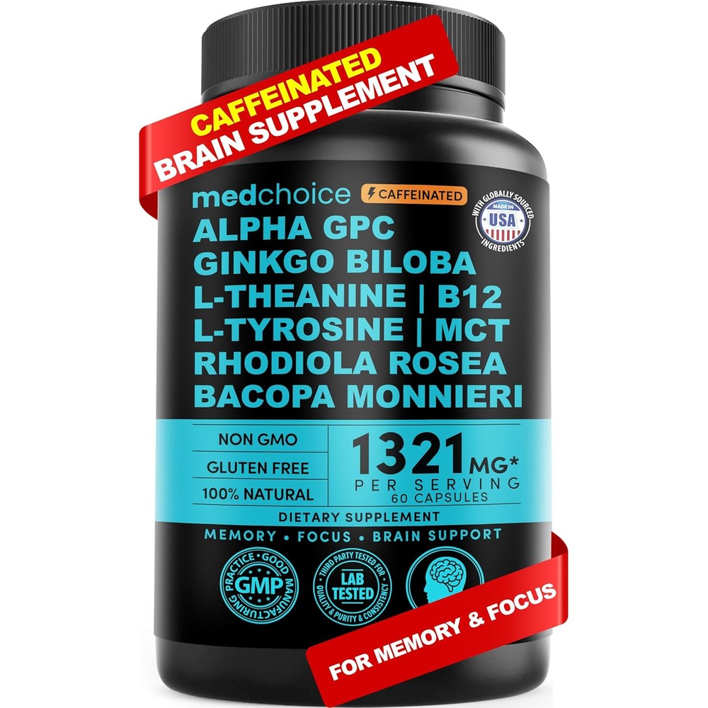 MedChoice 12 in 1 Nootropic front view bottle for memory and focus support