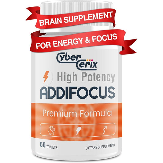 CyberCerix 17 in 1 Nootropic Brain Supplement 60 tablets front view showing packaging for focus and memory