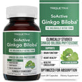 Triquetra Health SoActive Ginkgo Biloba Phytosome front view showing authentic USA packaging