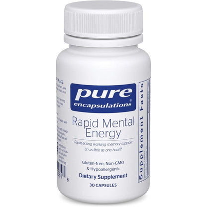 Pure Encapsulations Rapid Mental Energy bottle front view for cognitive focus
