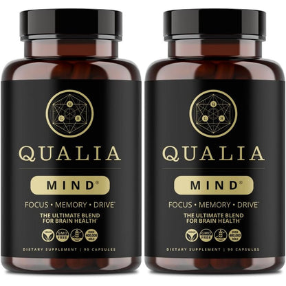 Qualia Life Sciences Qualia Mind Premium Brain Nourishment front bottle view authentic nootropic supplement