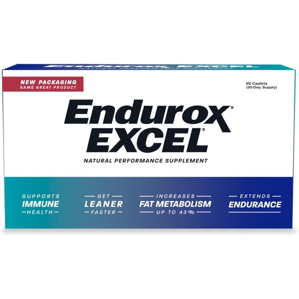 Pacific Health Endurox Excel natural performance supplement sixty capsules front view packaging
