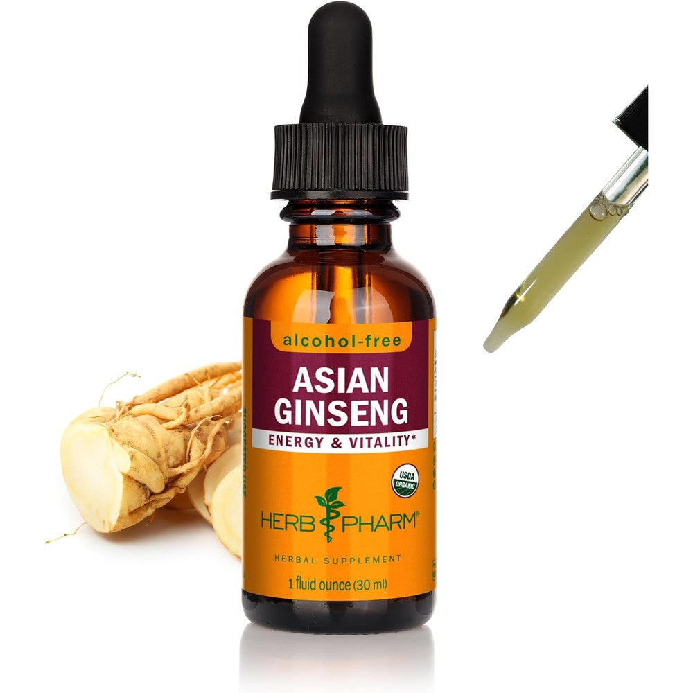 Herb Pharm Asian Panax Ginseng Liquid Extract 1 Fluid Ounce bottle front view