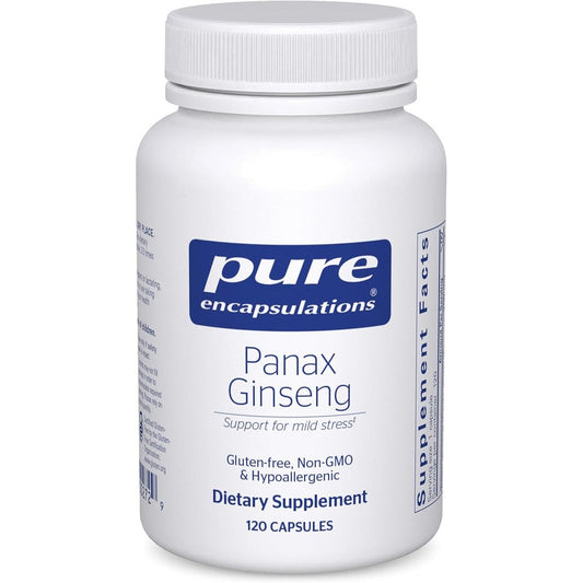Pure Encapsulations Panax Ginseng supplement bottle front view