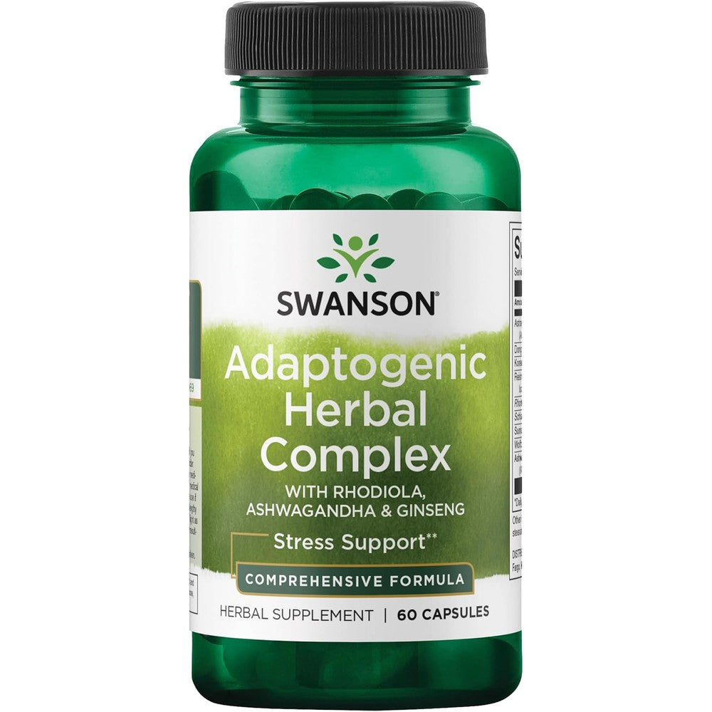 Swanson Rhodiola Ashwagandha Ginseng Complex bottle front view