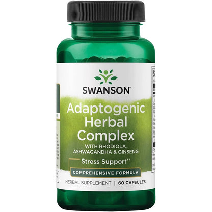 Swanson Rhodiola Ashwagandha Ginseng Complex bottle front view