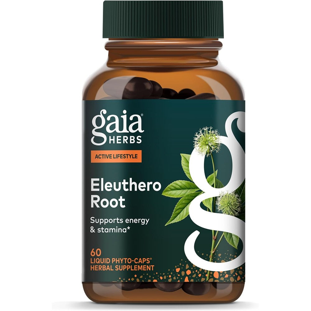 Gaia Herbs Eleuthero Root 60 Liquid Phyto Capsules bottle front view