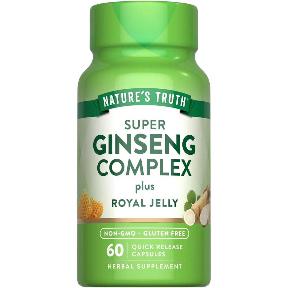 Natures Truth Super Ginseng Complex with Royal Jelly bottle front view