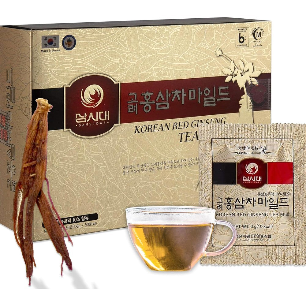 Samsidae Korean Panax Red Ginseng Instant Tea box front view