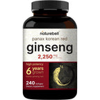 NatureBell Panax Korean Red Ginseng 2250mg bottle front view