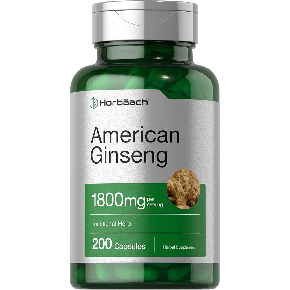 Horbaach American Ginseng Capsules bottle front view