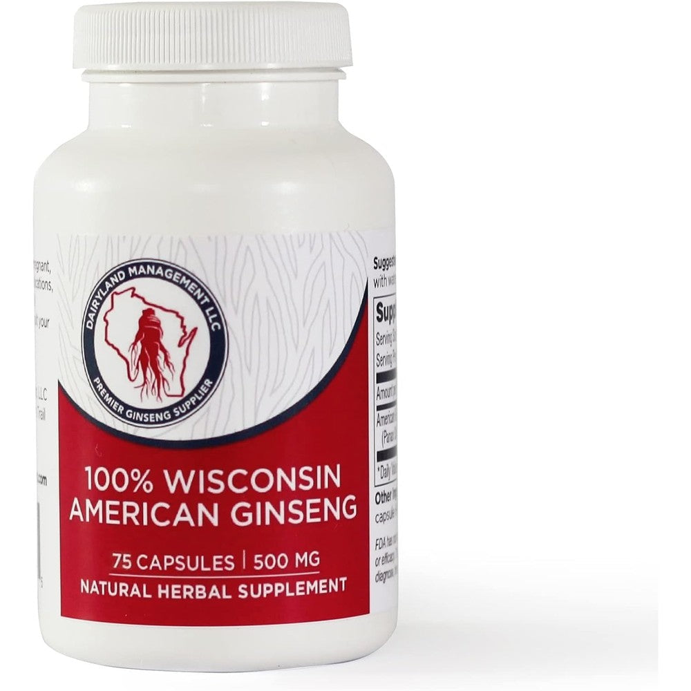 Dairyland American Ginseng Capsules 2000 mg front view